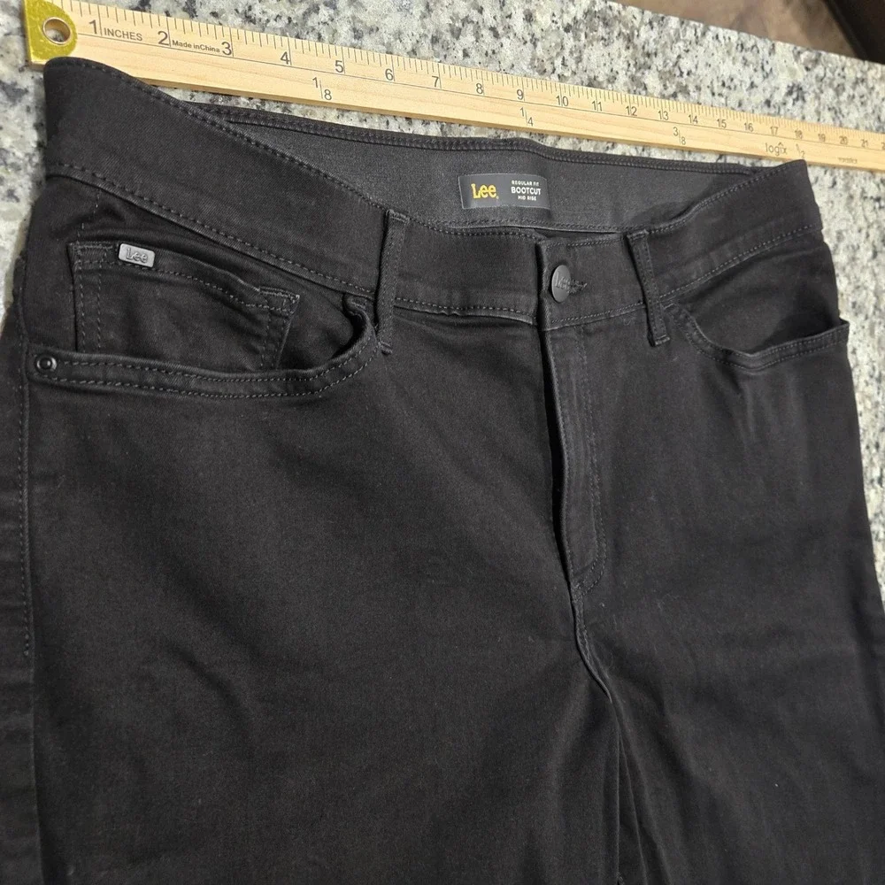 Lee Bootcut Jeans Womens 12 Black Excellent Flex‎ Motion Mid Rise Regular Fit